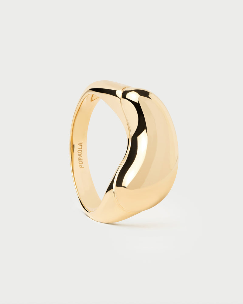 Anillo Aqua - 
  
    Plata de Ley / Baño de Oro 18K
  
