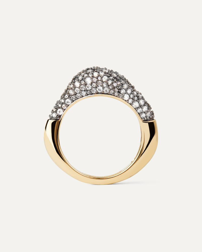 Anillo Pavé Duna - 
  
    Plata de Ley / Baño de Oro 18K
  
