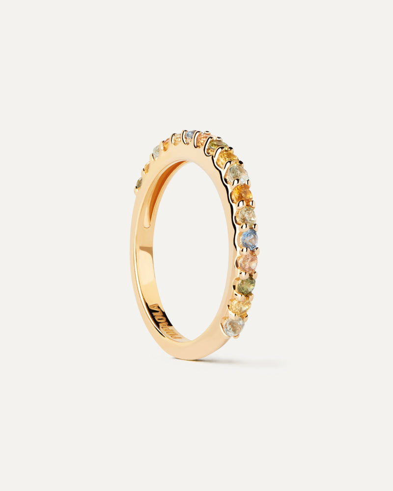 Rainbow ring - 
  
    Sterling Silver / 18K Gold plating
  
