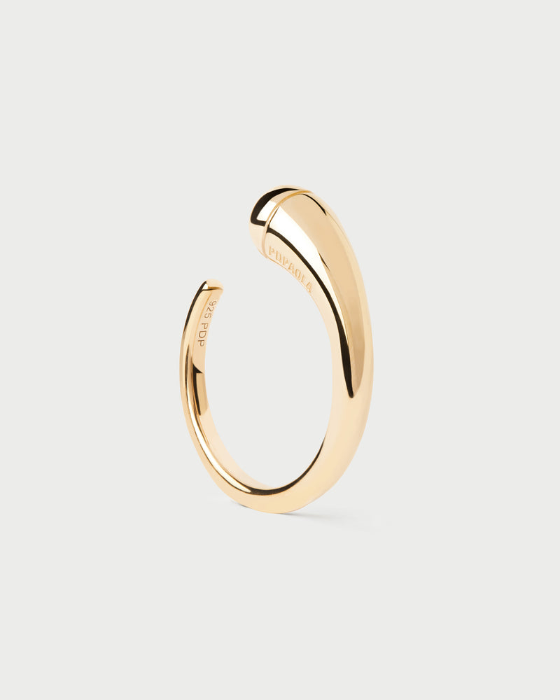 Anello Loop - 
  
    Argento sterling / Placcatura in Oro 18K
  
