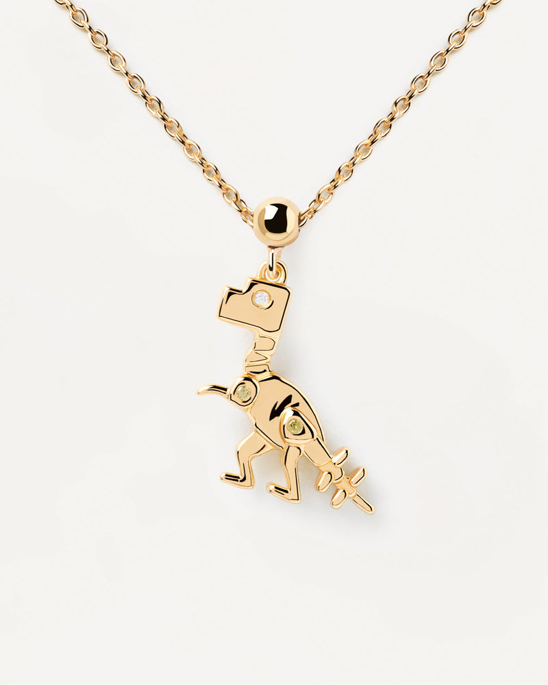 Charm Dino - 
  
    Plata de Ley / Baño de Oro 18K
  
