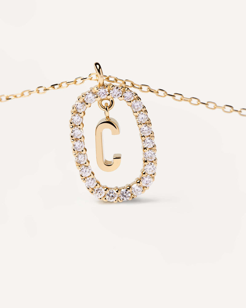 Collana in Diamanti e Oro Con Lettera C - 
  
    Oro 18K
  
