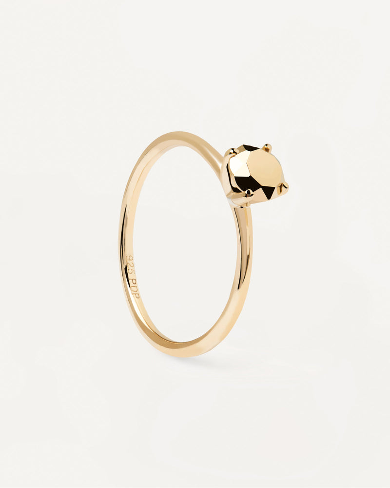 Anillo Golden Gem - 
  
    Plata de Ley / Baño de Oro 18K
  
