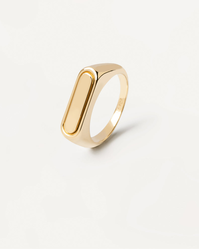 Ribbon Siegel Ring - 
  
    Sterling Silber / 18K Goldplattierung
  
