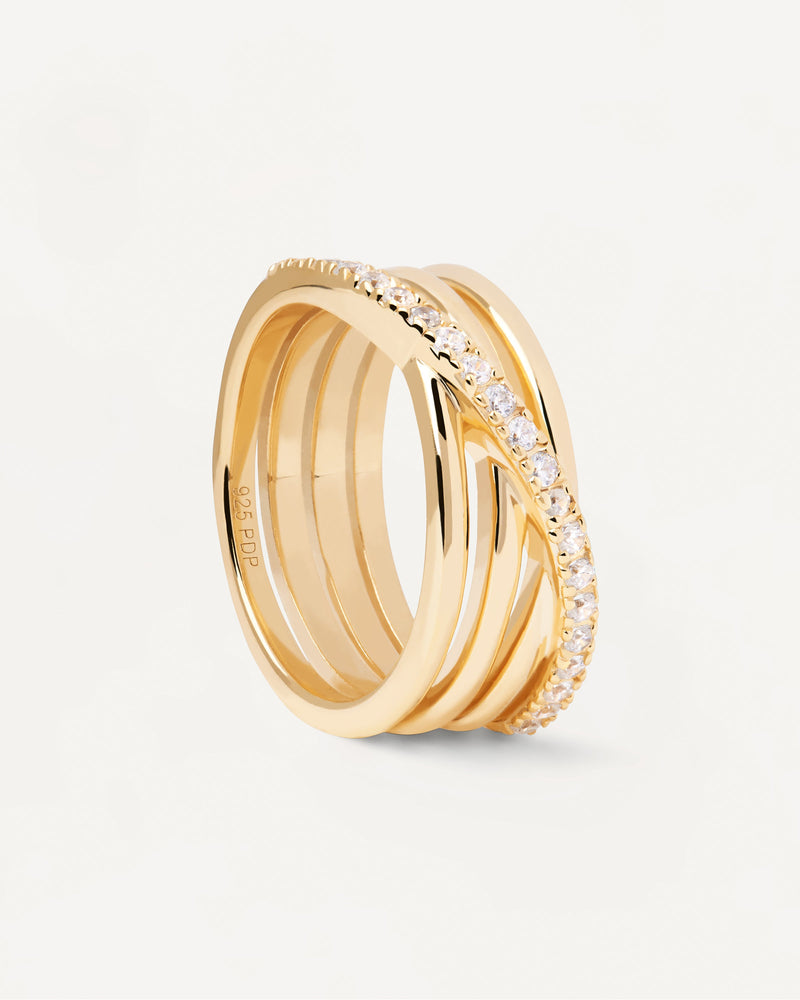 Anello Cruise - 
  
    Argento sterling / Placcatura in Oro 18K
  
