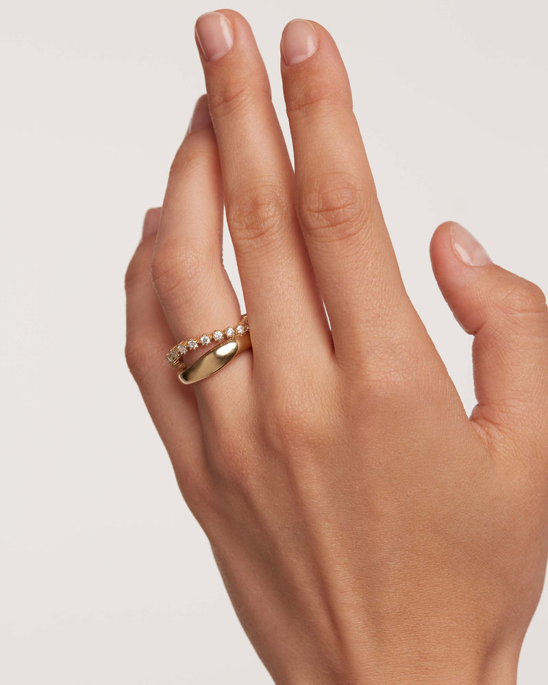 Motion Ring - 
  
    Sterling Silver / 18K Gold plating
  
