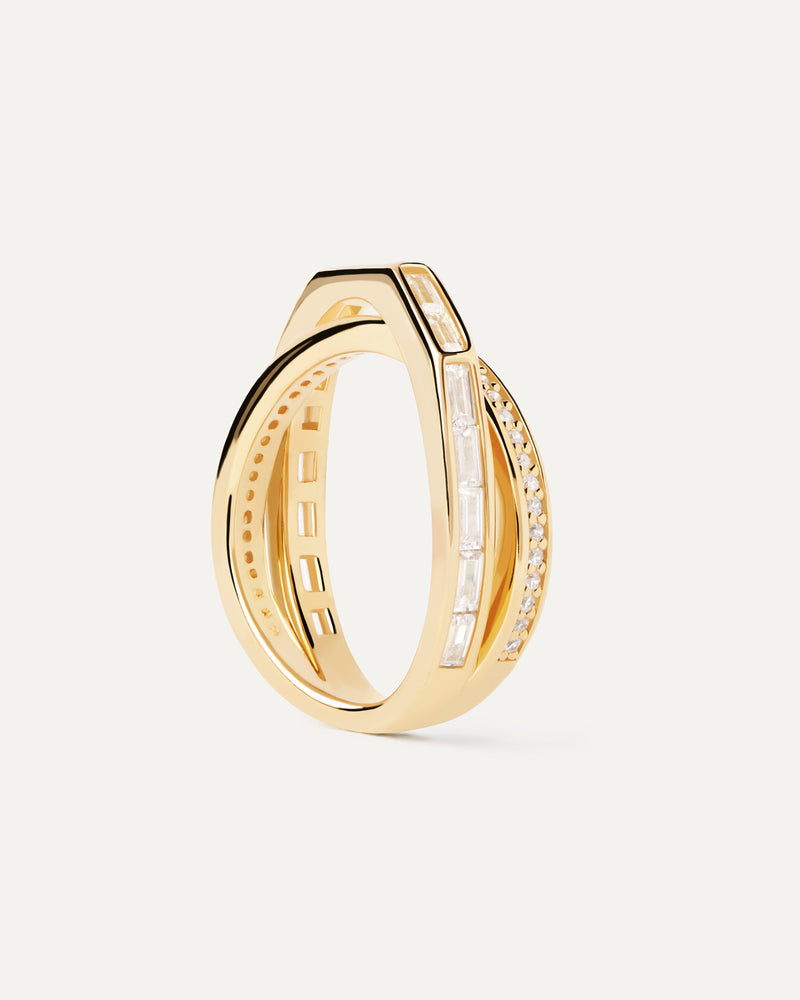 Anillo Olivia - 
  
    Plata de Ley / Baño de Oro 18K
  
