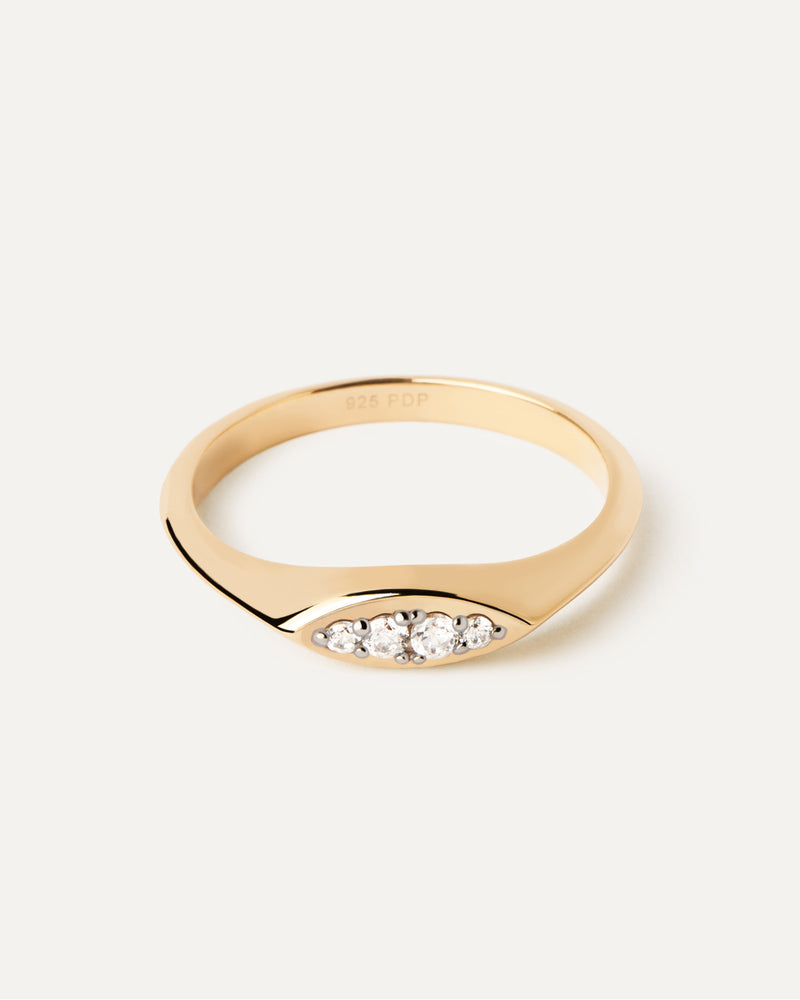 Gala Stamp Ring - 
  
    Sterling Silver / 18K Gold plating
  
