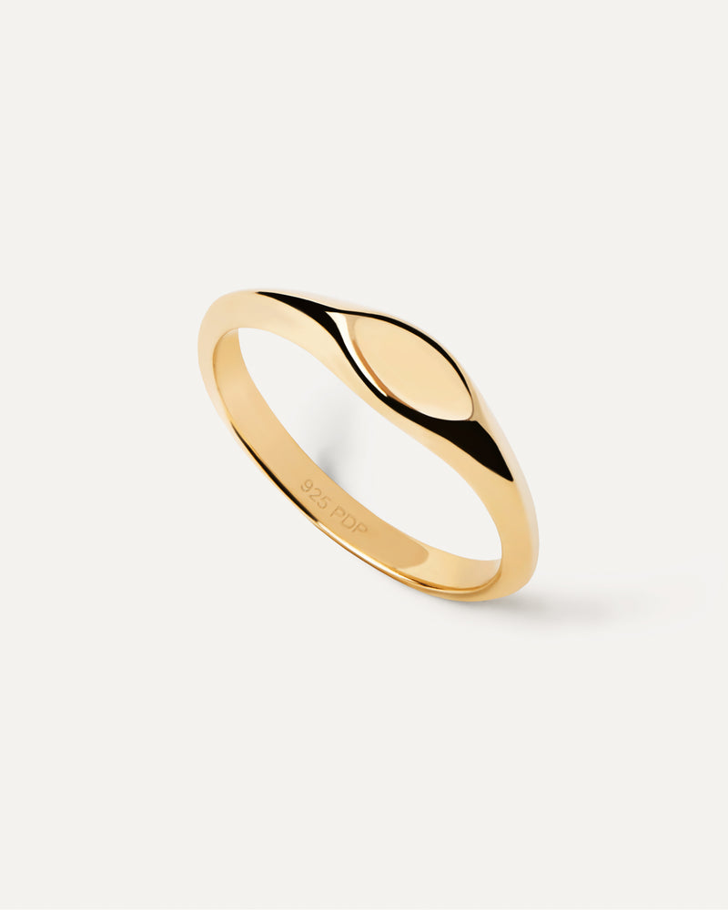 Duke Stamp Ring - 
  
    Sterling Silver / 18K Gold plating
  
