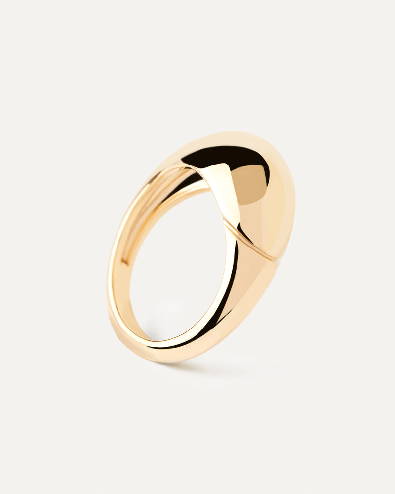 Anillo Bamboo - 
  
    Plata de Ley / Baño de Oro 18K
  
