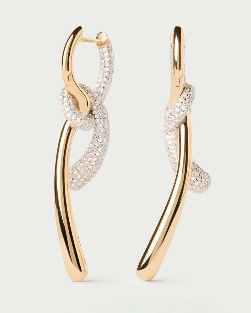 Pavé Twist hoops - 
  
    Sterling Silver / 18K Gold plating
  
