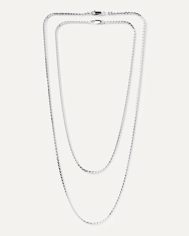 Serpentine Silver Chain Necklace - 
  
    Sterling Silver
  
