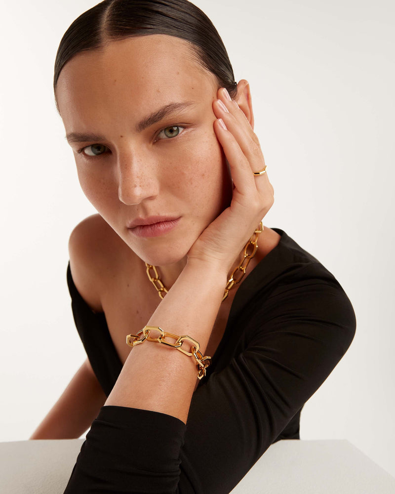 Large Signature Chain Bracelet - 
  
    Brass / 18K Gold plating
  
