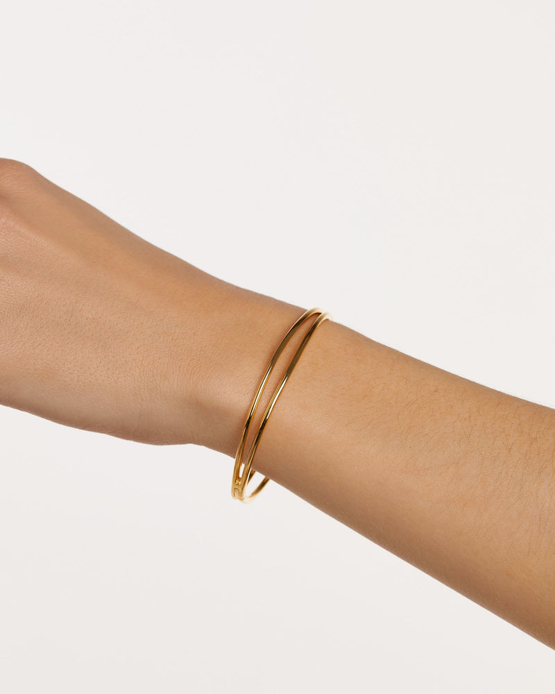 Twister Bangle - 
  
    Sterling Silver / 18K Gold plating
  
