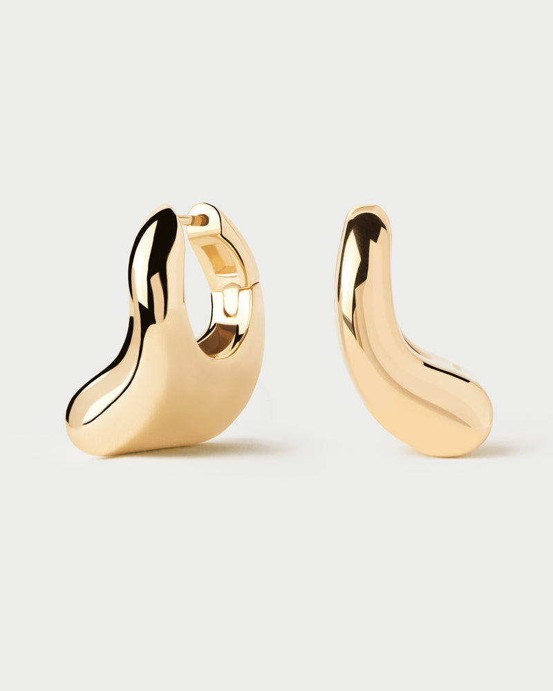 Orecchini a cerchio Ibiza - 
  
    Argento sterling / Placcatura in Oro 18K
  
