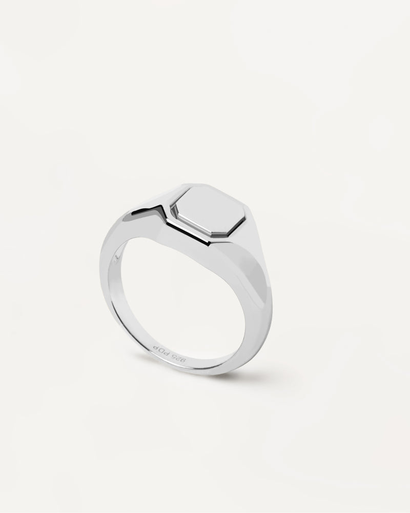 Octet Stamp Silver Ring - 
  
    Plata de Ley
  
