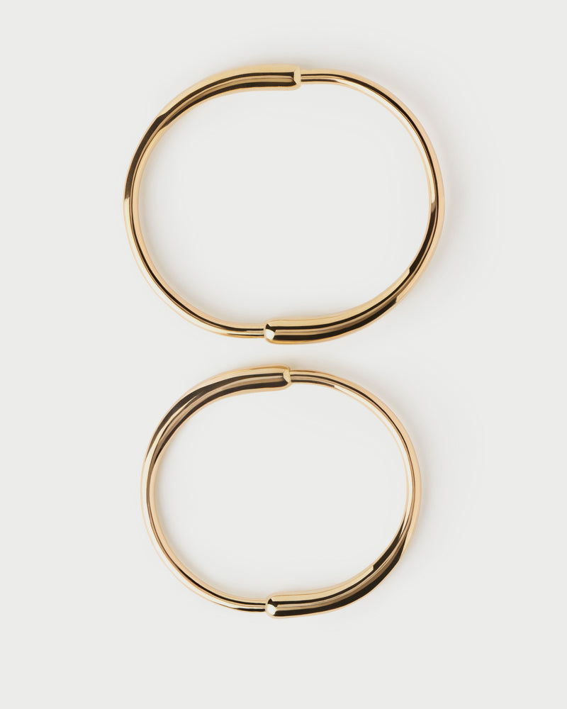 Bracciale rigido Loop - 
  
    Ottone / Placcatura in Oro 18K
  
