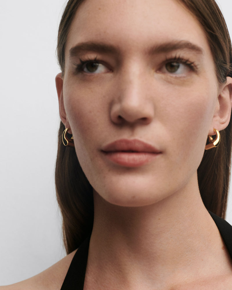 Medium Ibiza hoops - 
  
    Sterling Silver / 18K Gold plating
  
