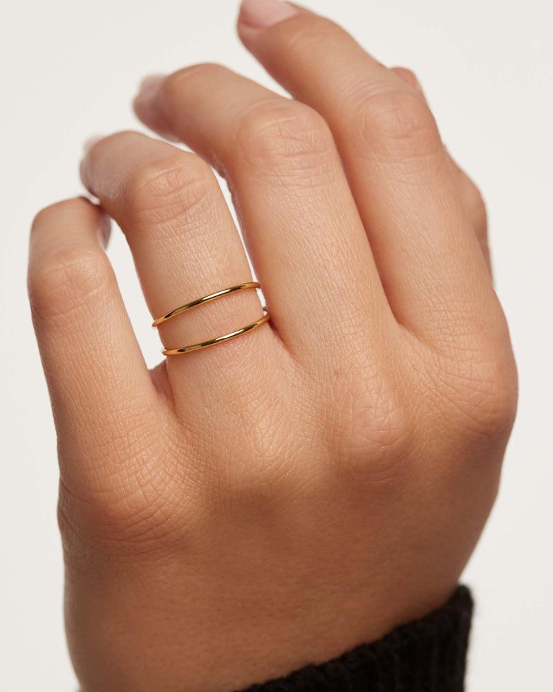 Twin Rings - 
  
    Sterling Silver / 18K Gold plating
  
