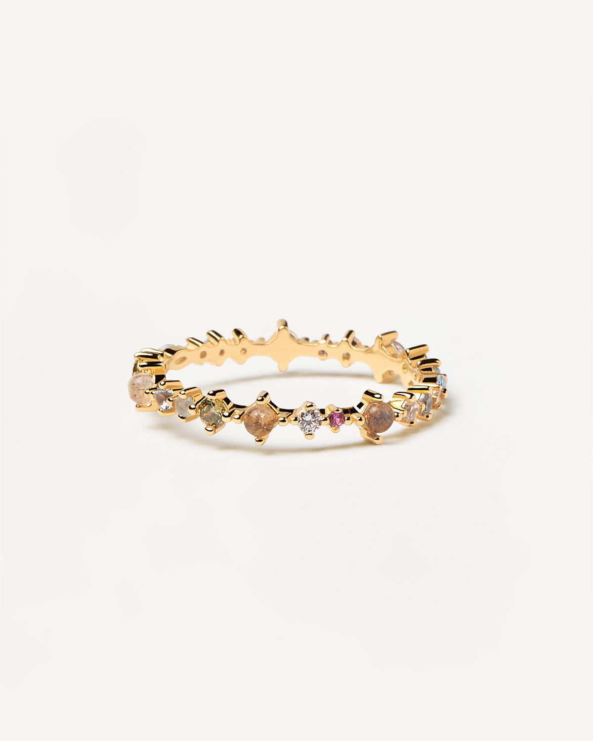Eternity ring with multicolor gemstones | Papillon Ring | PDPAOLA