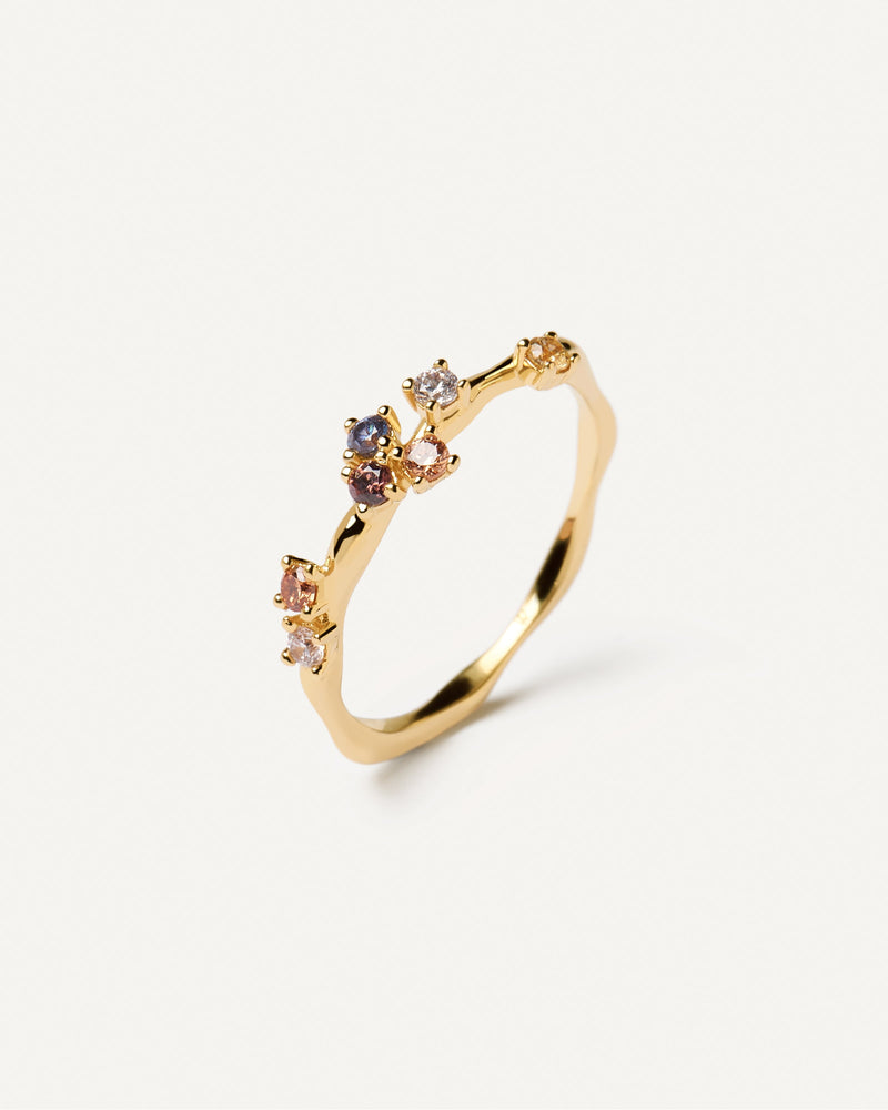 Anello Five - 
  
    Argento sterling / Placcatura in Oro 18K
  
