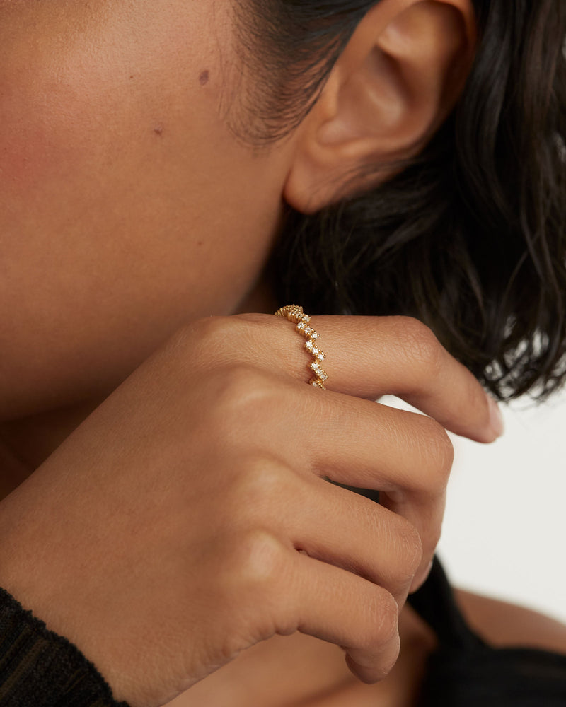 The Zipper Ring - 
  
    Sterling Silver / 18K Gold plating
  
