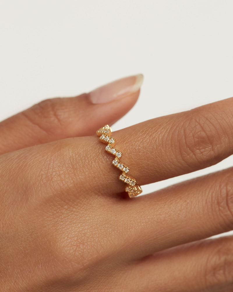 The Zipper Ring - 
  
    Sterling Silver / 18K Gold plating
  
