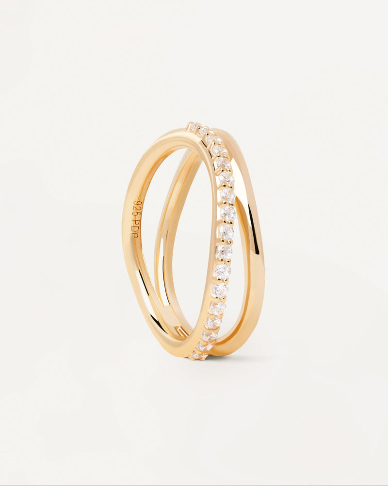 Anillo Twister - 
  
    Plata de Ley / Baño de Oro 18K
  
