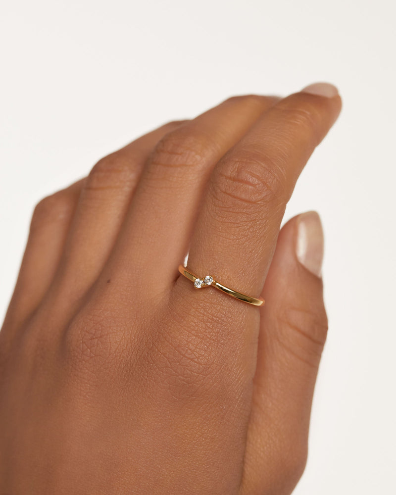 Couplet Ring - 
  
    Sterling Silber / 18K Goldplattierung
  
