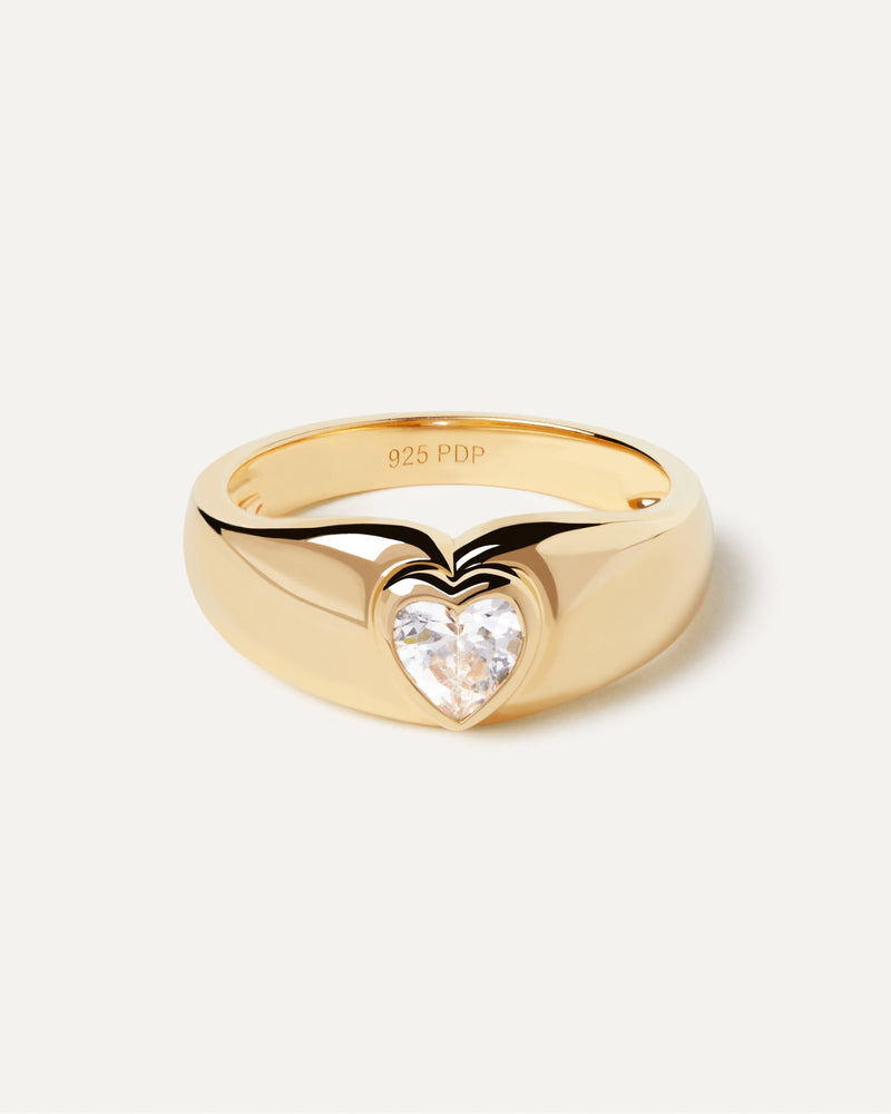 Anello Bright Heart - 
  
    Argento sterling / Placcatura in Oro 18K
  
