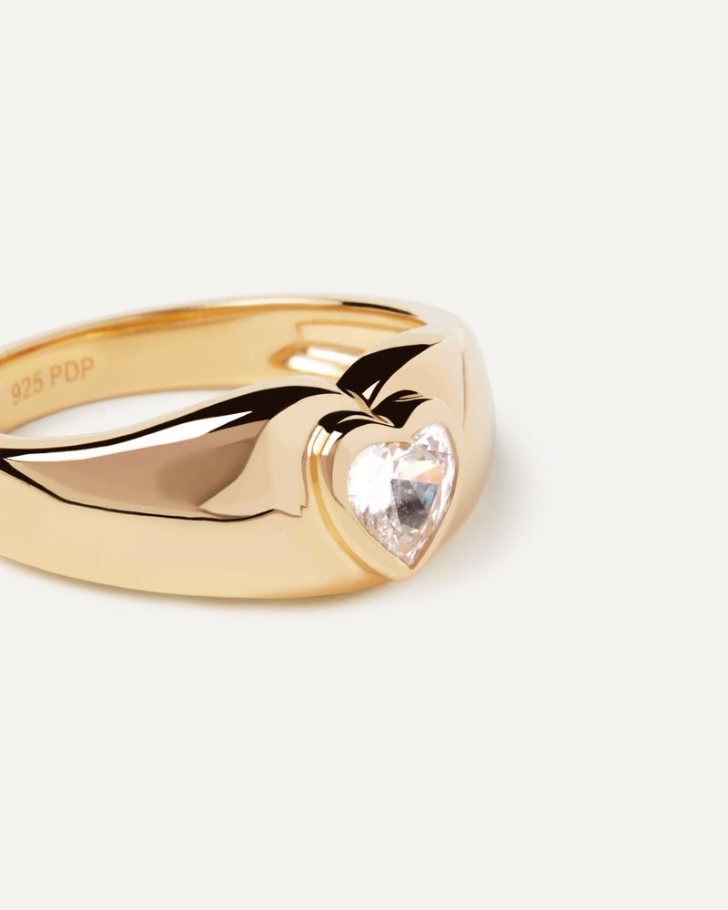 Anello Bright Heart - 
  
    Argento sterling / Placcatura in Oro 18K
  
