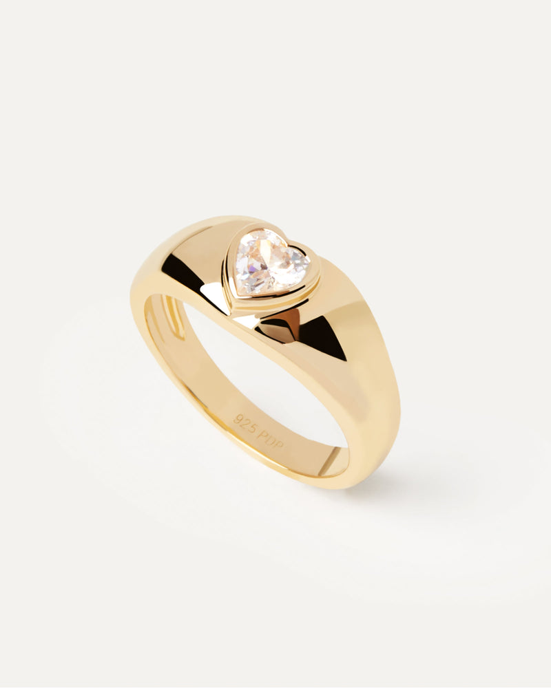 Anillo Bright Heart - 
  
    Plata de Ley / Baño de Oro 18K
  
