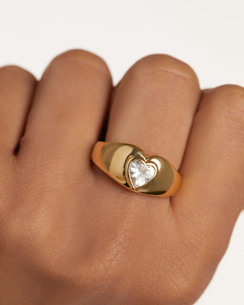 Anillo Bright Heart - 
  
    Plata de Ley / Baño de Oro 18K
  
