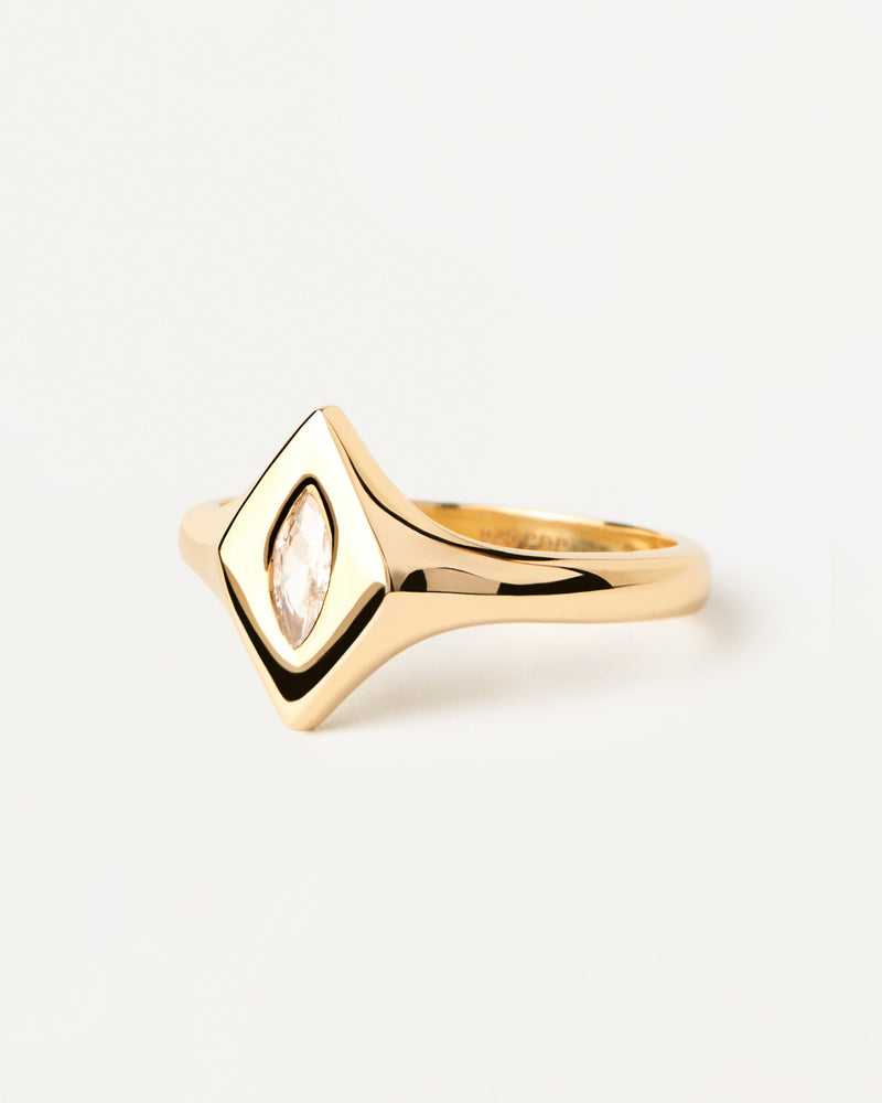 Kate Stamp Ring - 
  
    Sterling Silver / 18K Gold plating
  
