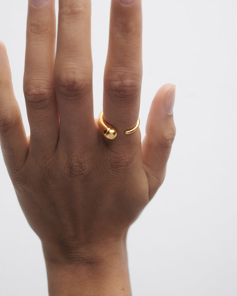 Loop ring - 
  
    Sterling Silver / 18K Gold plating
  
