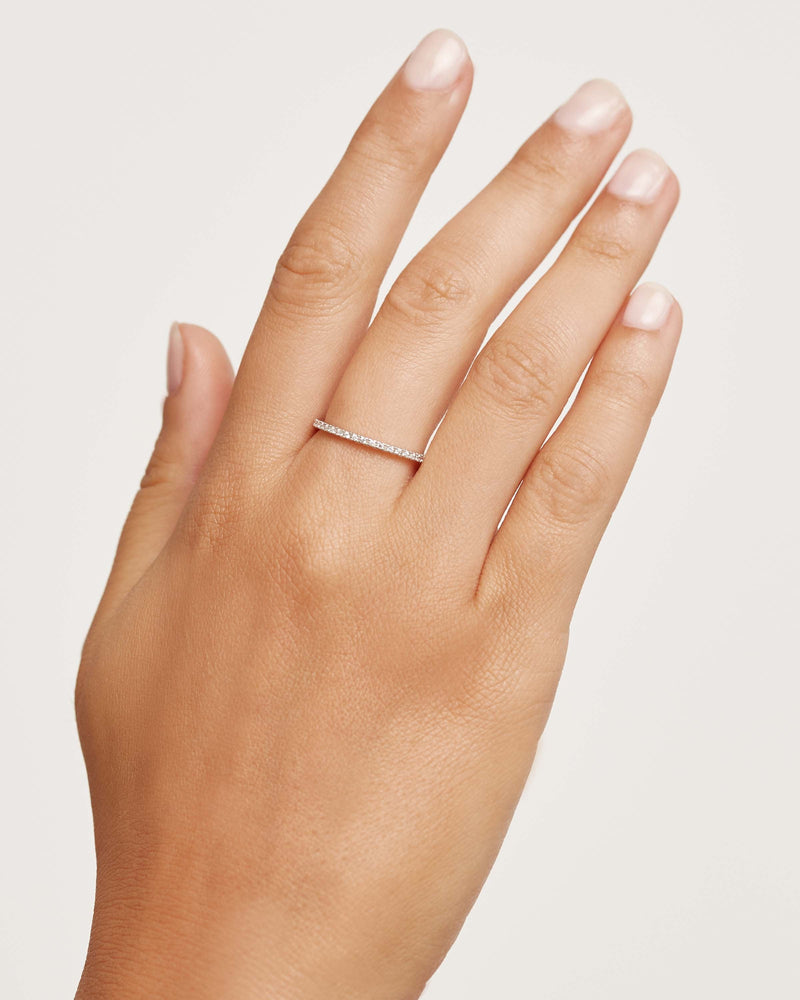 Bague White Essential en argent - 
  
    Argent massif
  
