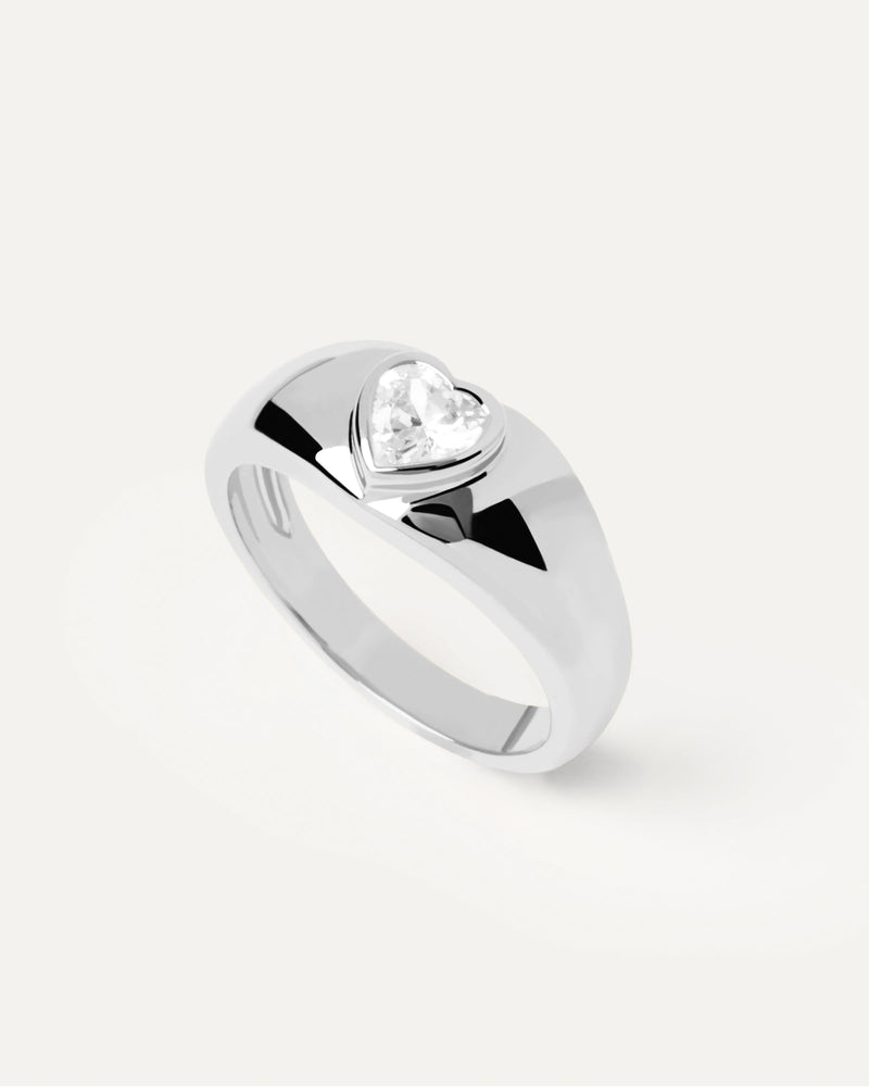 Bague en Argent Bright Heart - 
  
    Argent massif
  
