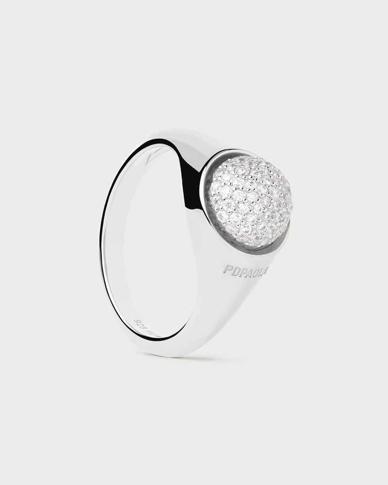 Anello in Argento Pavé Moon - 
  
    Argento sterling
  
