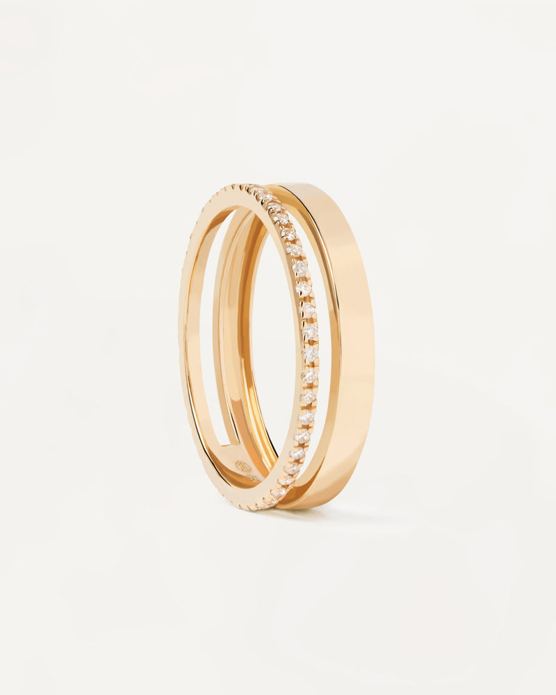 Diamonds and gold Dual Ring - 
  
    18K Gold
  
