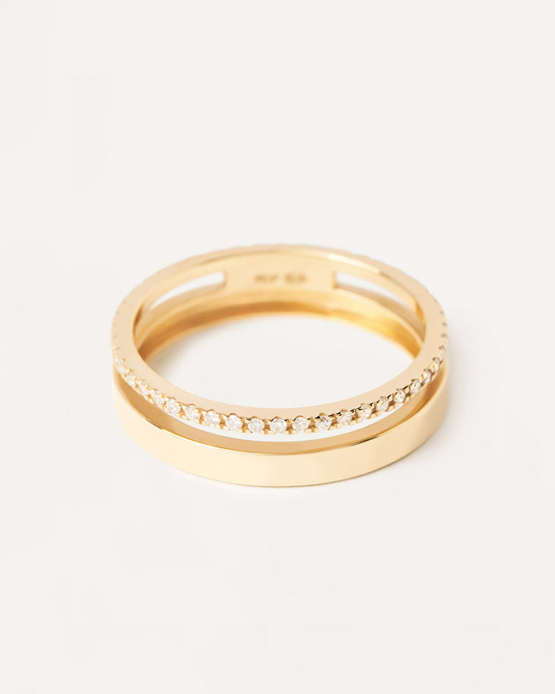 Diamonds and gold Dual Ring - 
  
    18K Gold
  
