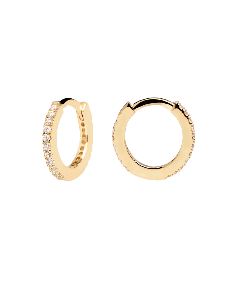 Aros White Mini - 
  
    Plata de Ley / Baño de Oro 18K
  
