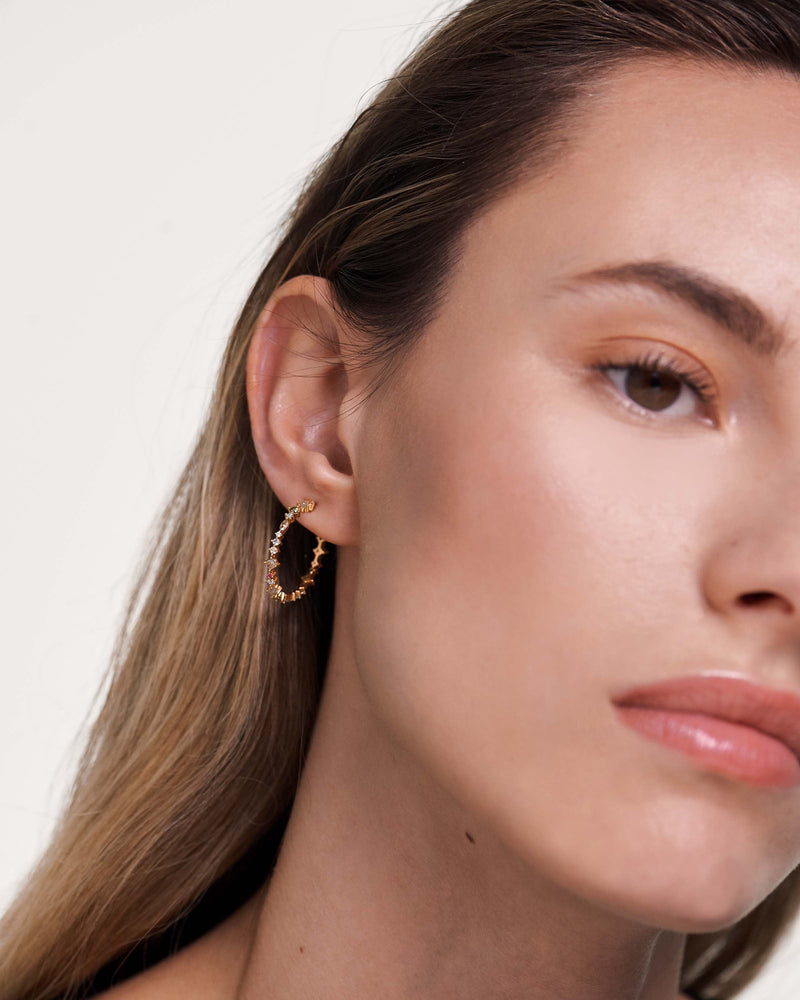 Halo Earrings - 
  
    Sterling Silver / 18K Gold plating
  
