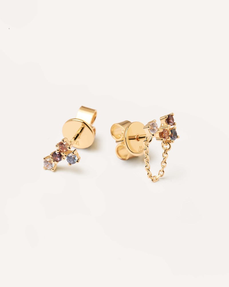 Pendientes Fox - 
  
    Plata de Ley / Baño de Oro 18K
  
