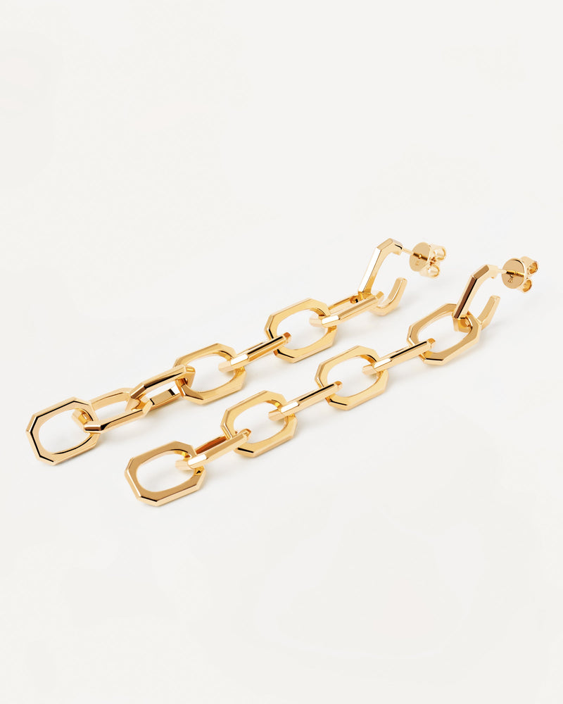 Endless Signature Chain Earrings - 
  
    Brass / 18K Gold plating
  
