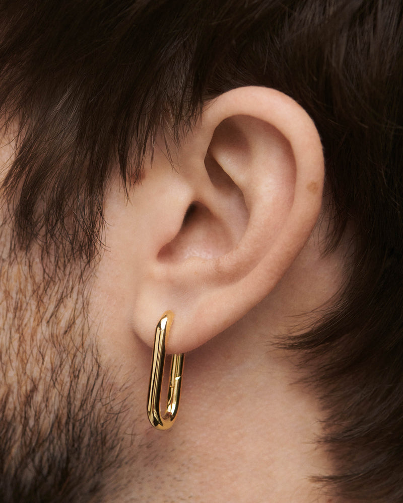 Beat Hoop Earrings - 
  
    Brass / 18K Gold plating
  
