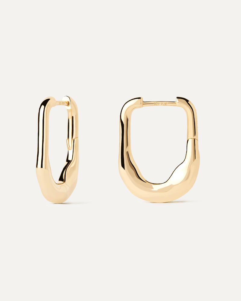 Aros Magma - 
  
    Plata de Ley / Baño de Oro 18K
  
