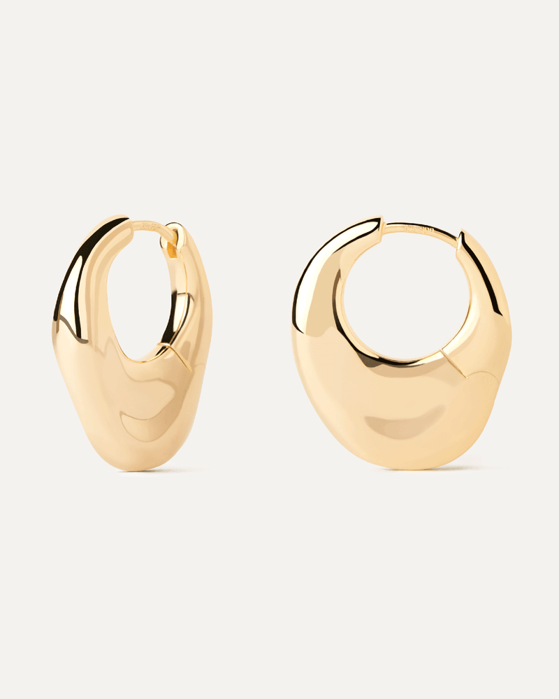 Volcano hoops - 
  
    Sterling Silver / 18K Gold plating
  
