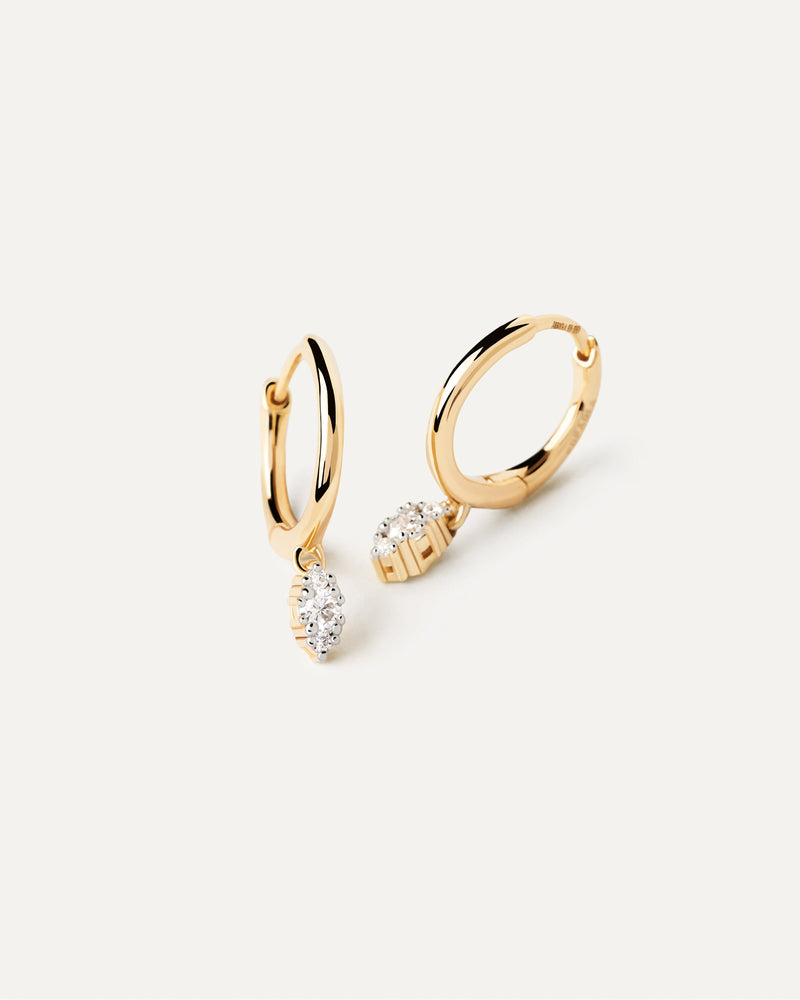 Diamonds And Gold Emi Hoops - 
  
    18K Gold
  
