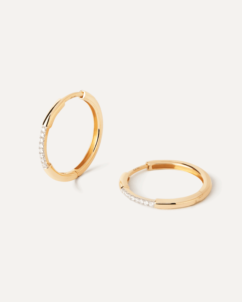 Diamonds and gold Nora hoops - 
  
    18K Gold
  
