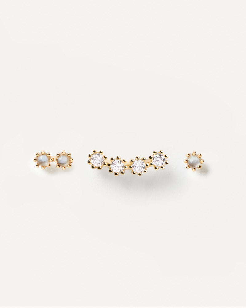 Set de Pendientes Ocean - 
  
    Plata de Ley / Baño de Oro 18K
  
